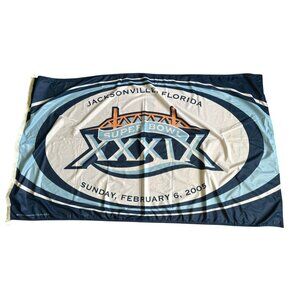 Super Bowl XXXIX Flag NFL WinCraft Sports 57"x 34" Jacksonville February 6 2005